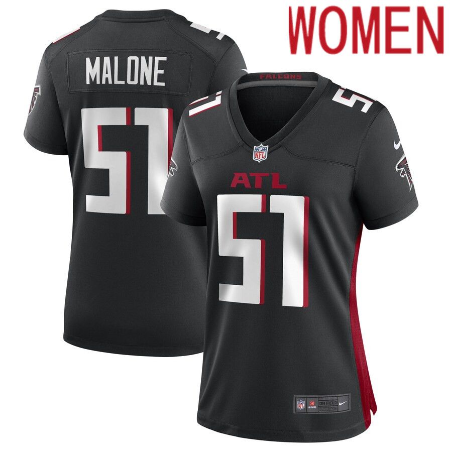 Women Atlanta Falcons 51 DeAngelo Malone Nike Black Game Player NFL Jersey